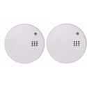 <p class=>Vista frontal Pack 2 detectores de humos con alarma 85dB blanco Coati</p>