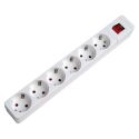 <p class=>Vista frontal Base múltiple 6 tomas 16A 250V~ blanca con interruptor y sin cable ����Vlog�ٷ�</p>