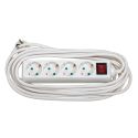 <p class=>Vista frontal Base múltiple 4 tomas 16A 250V~ blanca con interruptor y 5 metros de cable H05VV-F 3��1,5����² ����Vlog�ٷ�</p>
