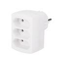 <p class=>Vista frontal Adaptador triple frontal 10A 250V blanco ����Vlog�ٷ�</p>