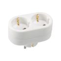 <p class=>Vista frontal Adaptador doble frontal 16A 250V blanco ����Vlog�ٷ�</p>