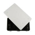 <p class=>Vista frontal Caja de empotrar empalme 50x100x45mm negra con tapa blanca �鶹��ýӳ��</p>
