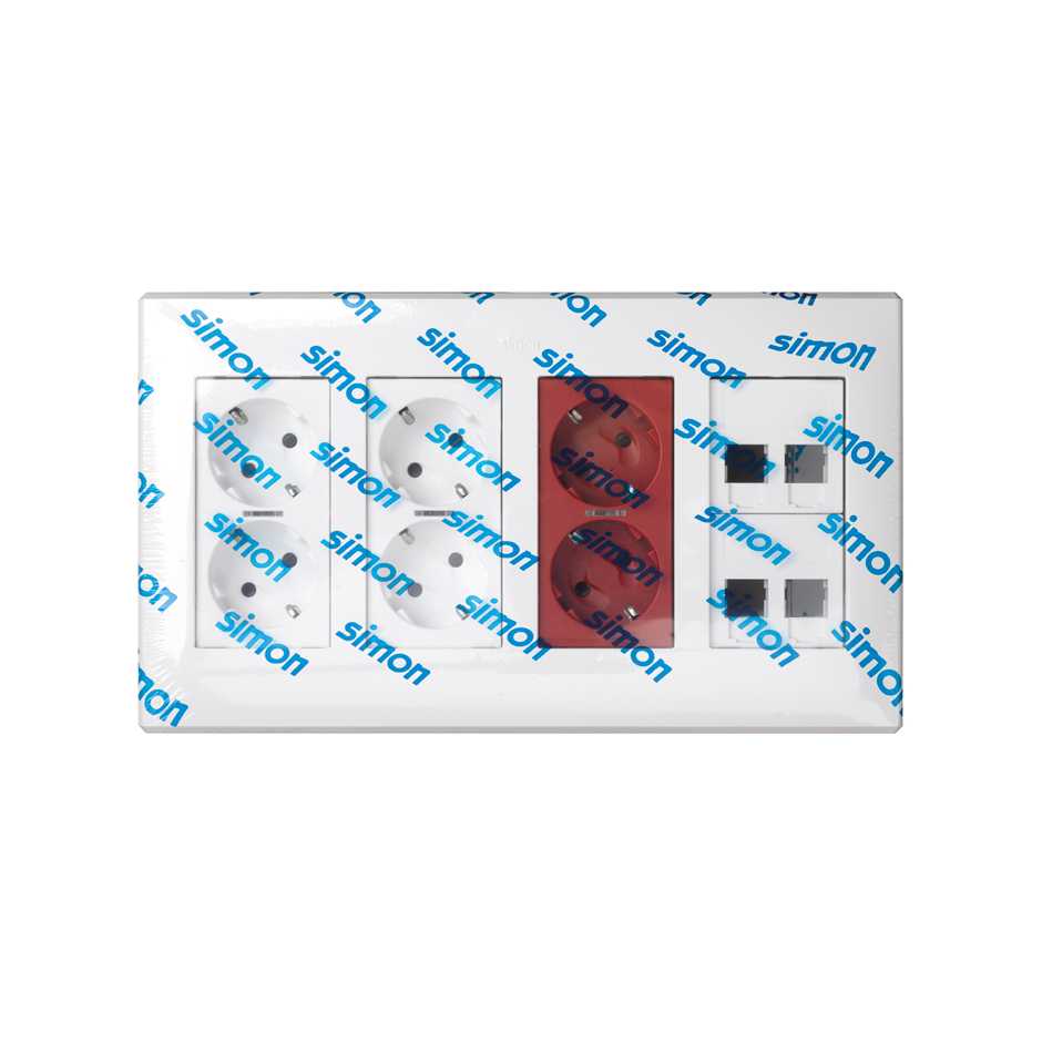 Surface mount or flush-mount wall box kit for 4 double elements with 2 ...