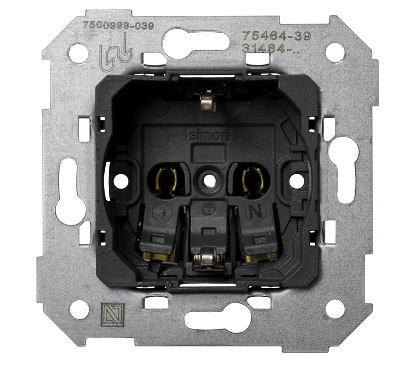 German socket outlet 16A 250V~ with fast terminal connection system | SIMON