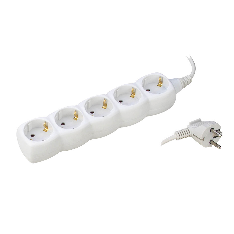 Stock Bureau - CHACON Bloc Multiprise Blanc - 4 X 16 A - 3m Blanc