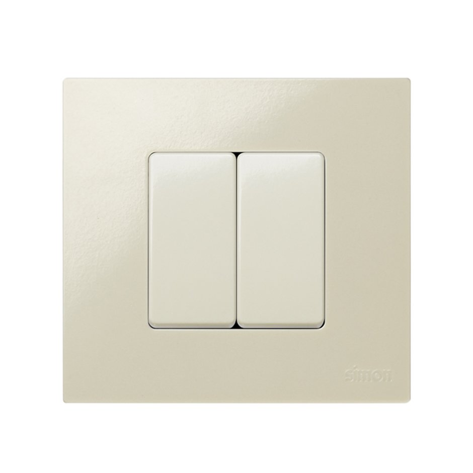 Neutral push-button switch 10A 250V~ for half element with fast terminal  connection system ivory Simon 27 Play