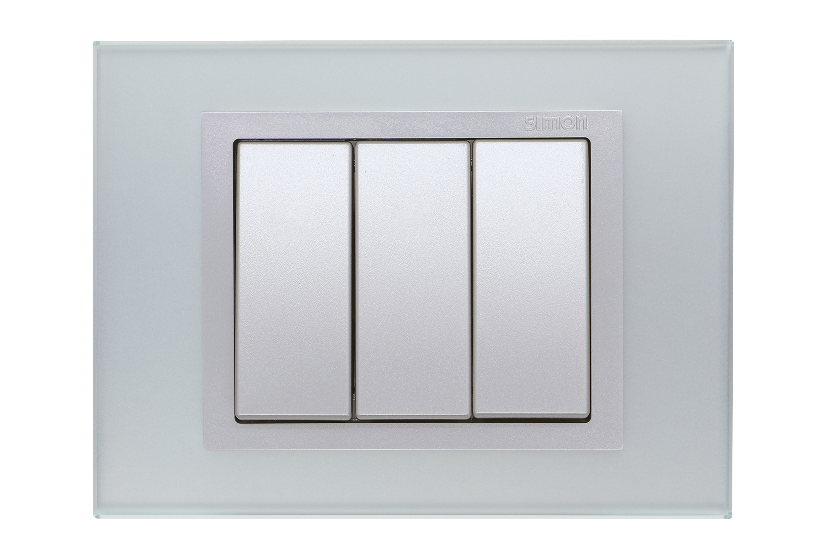 Cristal plata y marco aluminio