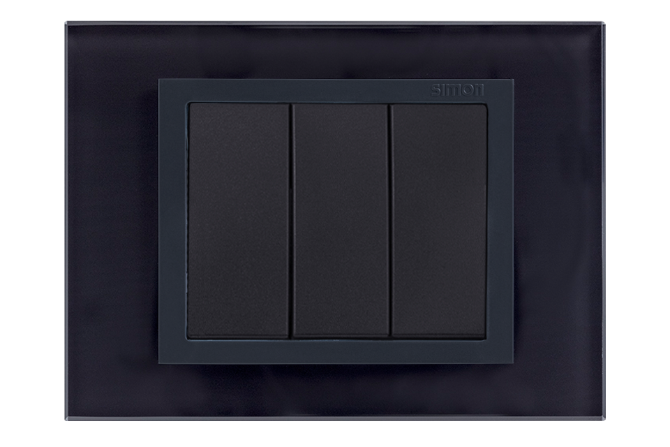 Cristal negro y marco grafito