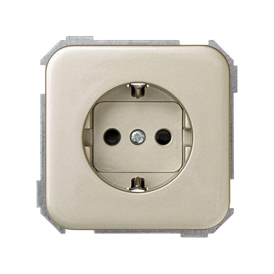 German socket outlet 16A 250V~ with safety device and screw terminal ...