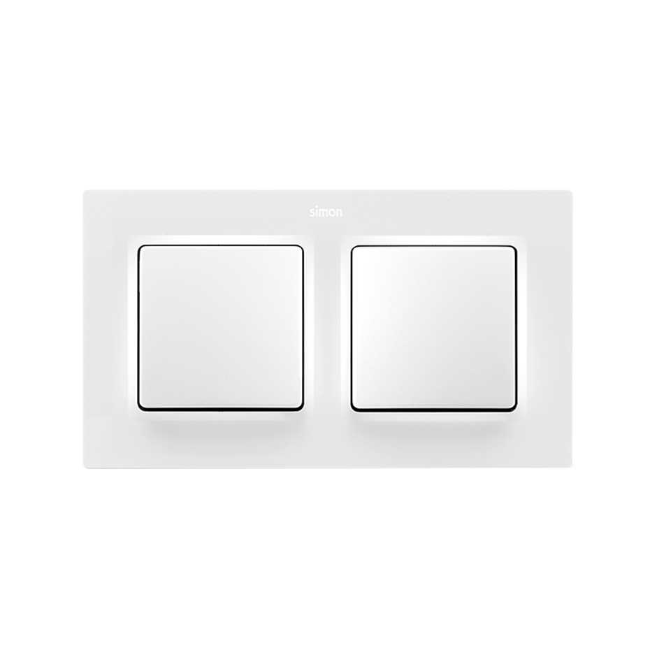 Frame for 2 elements matt white Simon 82 Concept