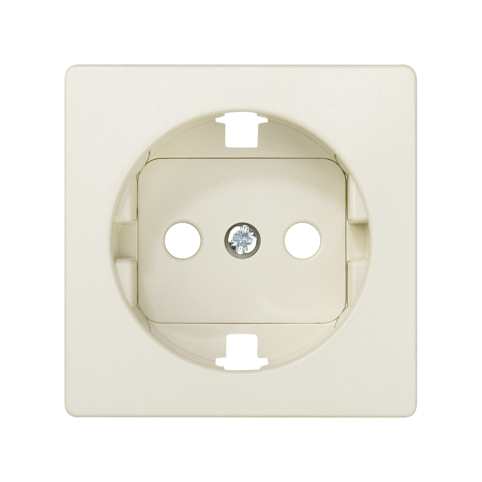 German socket outlet 16A 250V~ with safety device and screw terminal  connection ivory Simon 31