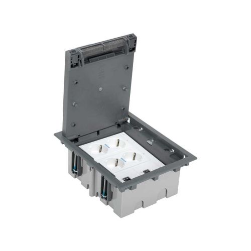 Simon 52006308-030 Kit Caja De Suelo Regulable Para Suelo Técnico 6  Elementos Con 1 Enchufe