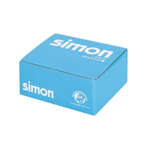 Kit caja pared superficie-empotrar 4 elementos dobles con 2 enchufes  dobles,1 SAI doble y 2 placas 2 RJ45 blanco Simon 500 Cima