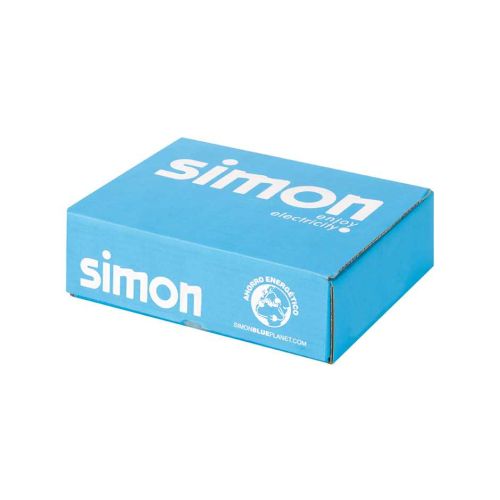 Simon 51000306-030 Kit Caja Pared De Superficie-Empotrar 3 Elementos Dobles  Con 1 Enchufe Doble,1 Sai Doble,2Placas Rj45 3M® Bla