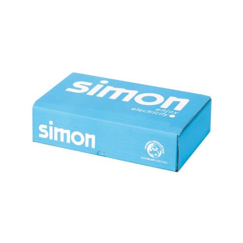 Kit caja pared de superficie o empotrar para 2 elementos dobles con 2 bases  de enchufe doble blanco Simon 500 Cima, Berdin Grupo