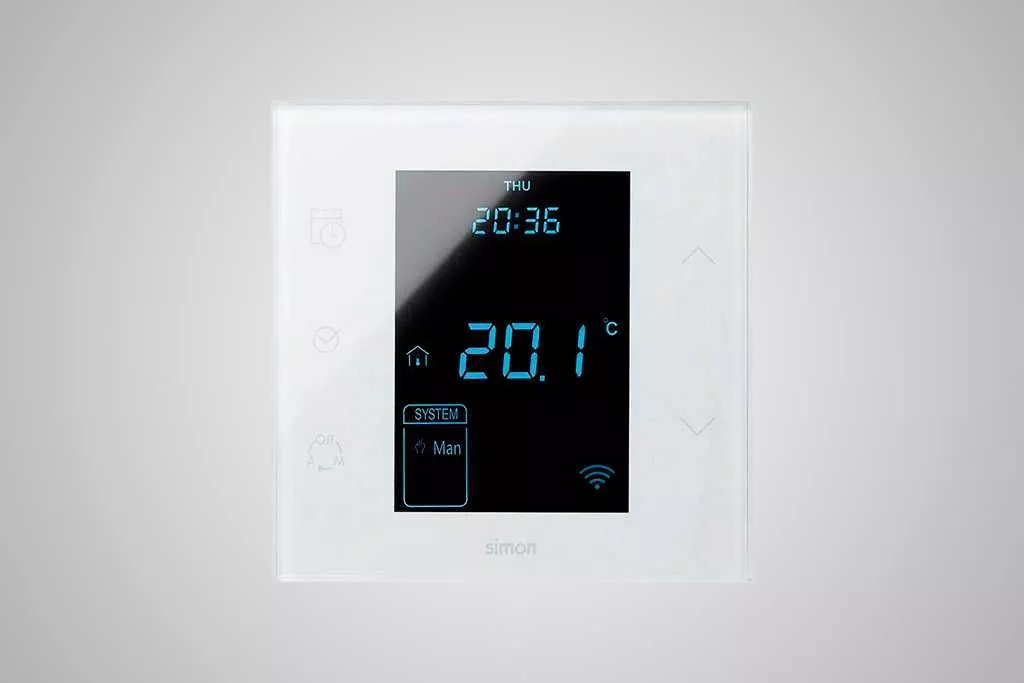 Placa para termostato de calefacción blanco Simon 82 — Rehabilitaweb
