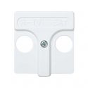 Plate R/TV+SAT sockets Simon 27 Play white front view