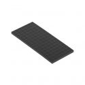 Flush-mount trim cover for adjustable floor box or service cover for 2 elements Simon 500 Cima graphite front view