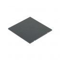 Flush-mount trim cover for adjustable floor box or service cover for 6 elements Simon 500 Cima grey front view
