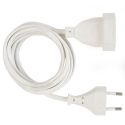 <p class=>Vista frontal Prolongador 2 metros 10A 250V~ sin toma tierra H05VV-F 2x1mm² blanco Simon</p>