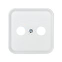 <p class=>Vista frontal placa tomas R-TV+SAT Simon 31 blanco</p>