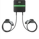 <p class=>Vista frontal del punto de recarga de pared con 2 cables de 6m T2</p>