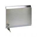 Metal cover for metal wall frame for 3 double elements Simon 500 Cima stainless steel front view