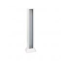 Aluminium mini column with 1 side for 10 elements Simon 500 Cima white oblique view