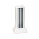 Aluminium mini column with 2 sides for 4 elements per side white oblique view Simon 500 Cima