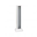 Aluminium mini column with 2 sides for 8 elements per side white oblique view Simon 500 Cima
