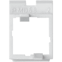 MD module for 1 RJ45 BeldenCDT® (Nordx®) in angled voice and data plates front view