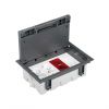 Adjustable floor box kit for raised floor 8 elements Simon 500 Cima grey front view