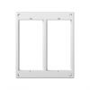 Framework for adjustable floor box for 4 elements Simon 500 Cima white front view