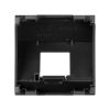 Angled voice and data plate without dust cover for 1 RJ45 graphite Simon 500 Cima rear view