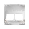 Angled voice and data plate without dust cover for 2 RJ45 white Simon 500 Cima rear view