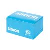 Surface-mount wall box with hinged cover for 4 double elements Simon 500 Cima white packaging
